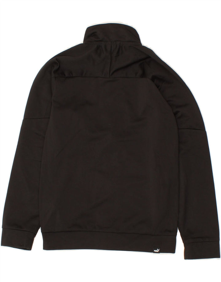 PUMA Boys Graphic Tracksuit Top Jacket 7-8 Years Small  Black Polyester Vintage Puma and Second-Hand Puma from Messina Hembry 
