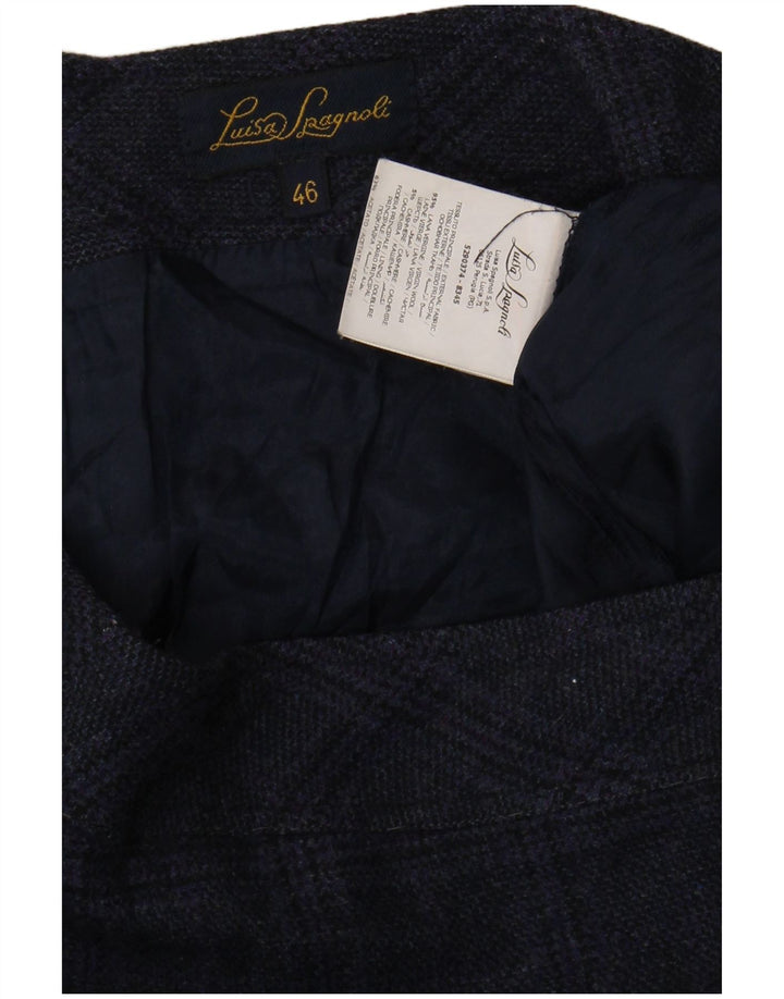 Luisa Spagnoli ženska pencil suknja IT 46 velika W36 tamnoplava karirana