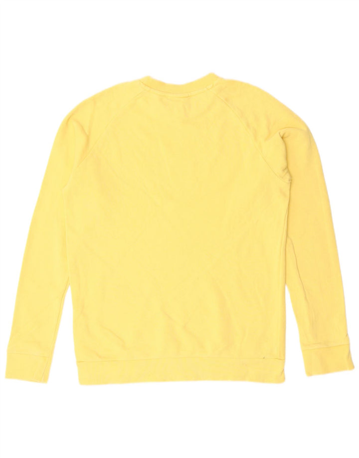 ADIDAS Mens Graphic Sweatshirt Jumper Small Yellow Cotton