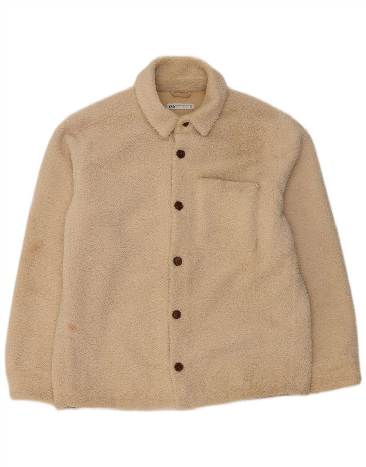 Zara muška bomber jakna od flisa UK 42 XL bež poliester