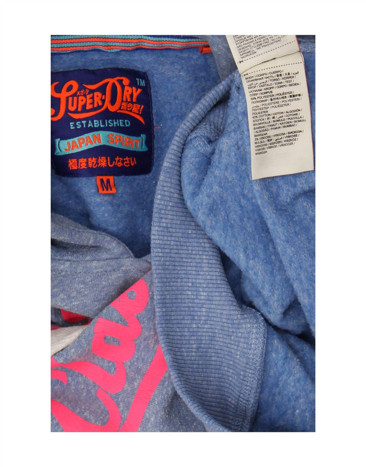 Superdry ženska majica s kapuljačom s kapuljačom UK 12 Srednje plavi poliester