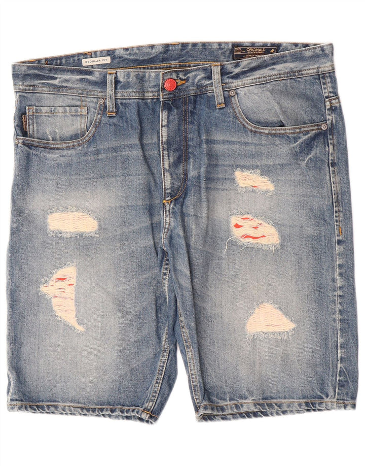 Jack & Jones muške kratke traper kratke hlače običnog kroja W38 XL plave