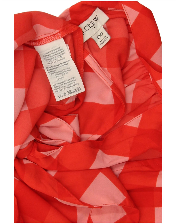 J. Crew Ženska majica s leptir-mašnom i halterima US 00 2XS Crveni gingham poliester