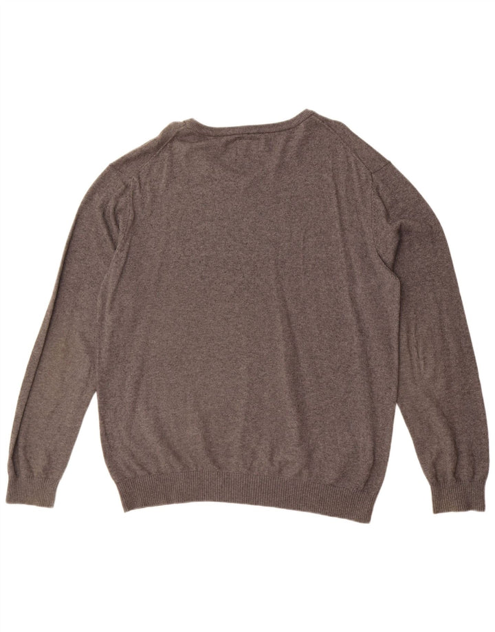 Joules muški džemper s V-izrezom XL sivi pamuk