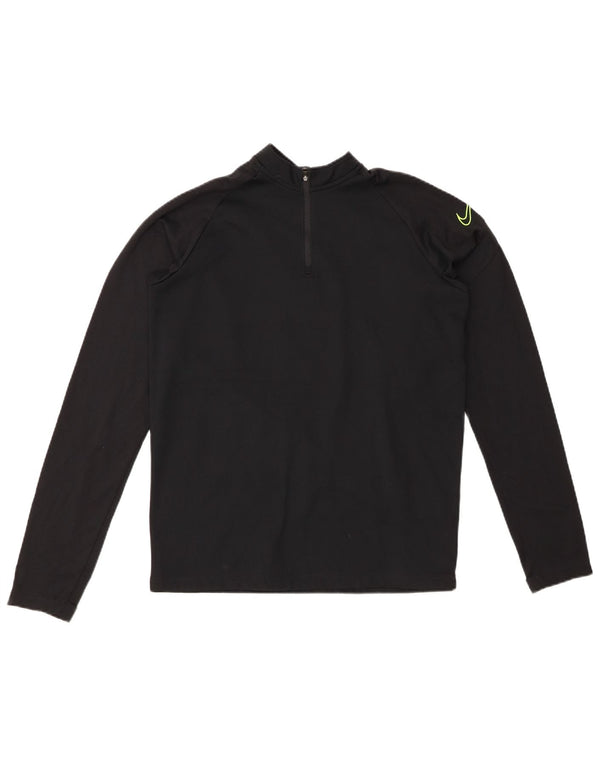 NIKE Boys Dri Fit Graphic Pulover Trenirka Top 13-14 Years XL Black