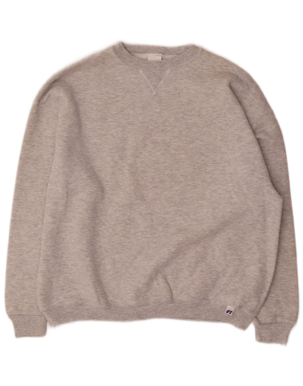 Russell Athletic Boys Sweatshirt Džemper 15-16 godina XL sivi flekasti pamuk