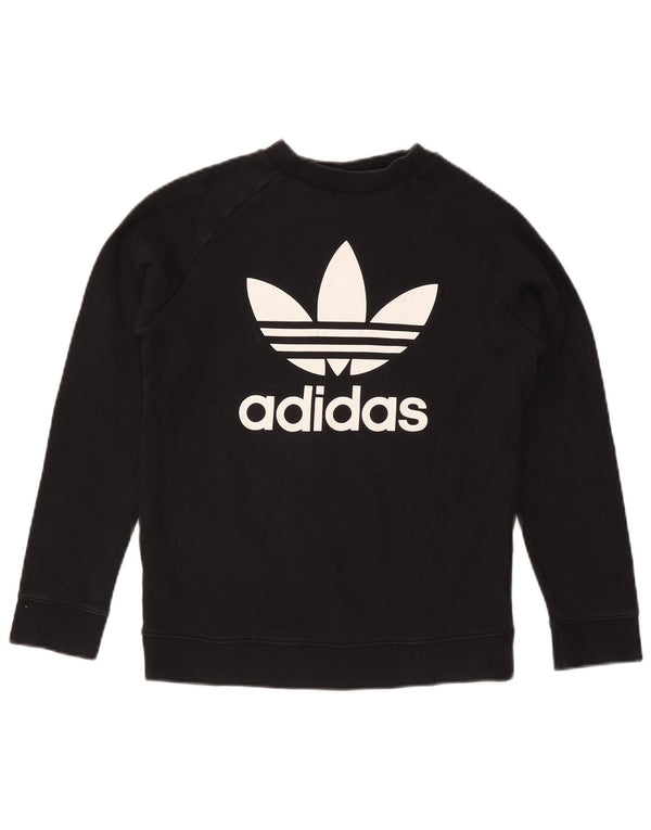 Adidas ženski džemper s grafičkim motivima UK 12 srednje crne boje