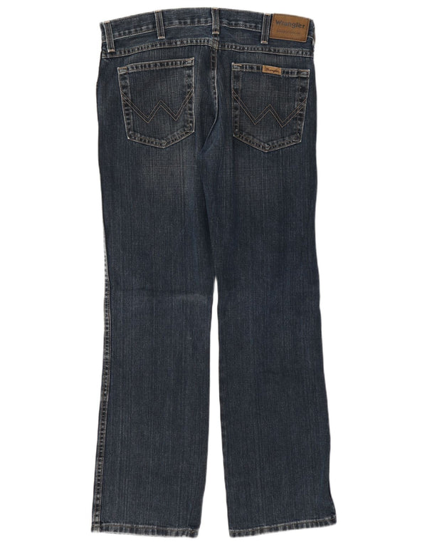 Muške traperice Wrangler Bootcut W32 L32 tamnoplavi pamuk
