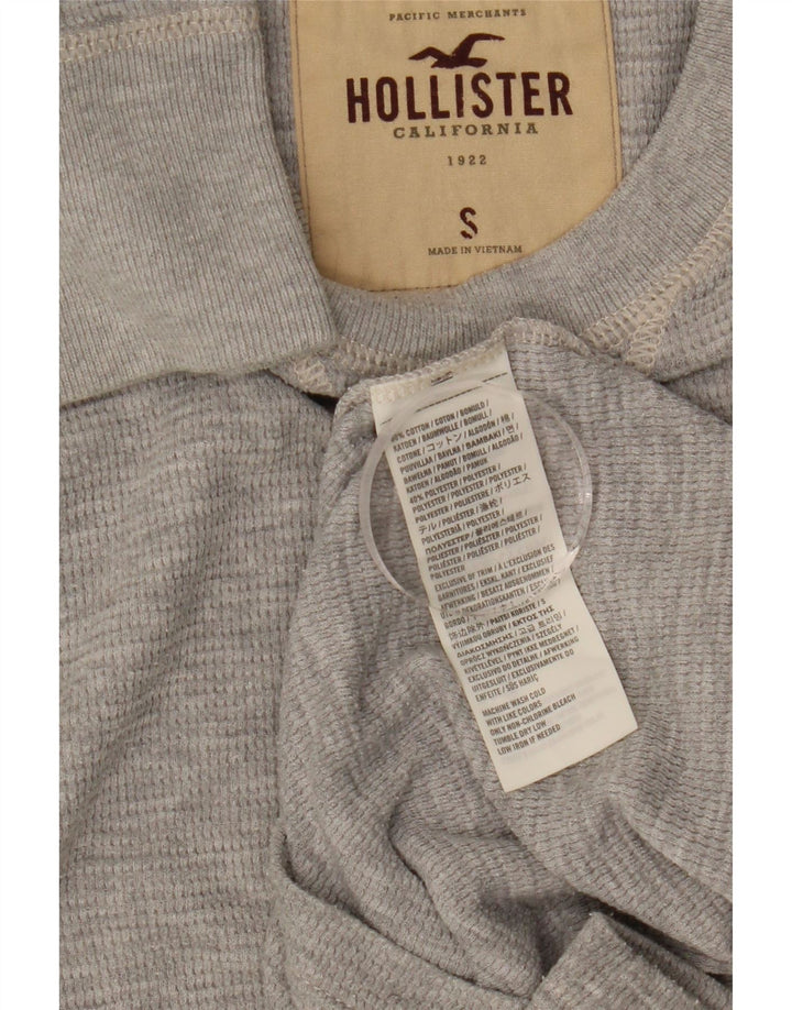 Hollister muška majica dugih rukava, mali sivi pamuk