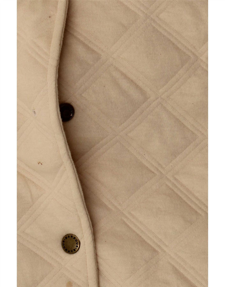 Barbour ženska prevelika prošivena jakna UK 10 Small Beige Cotton