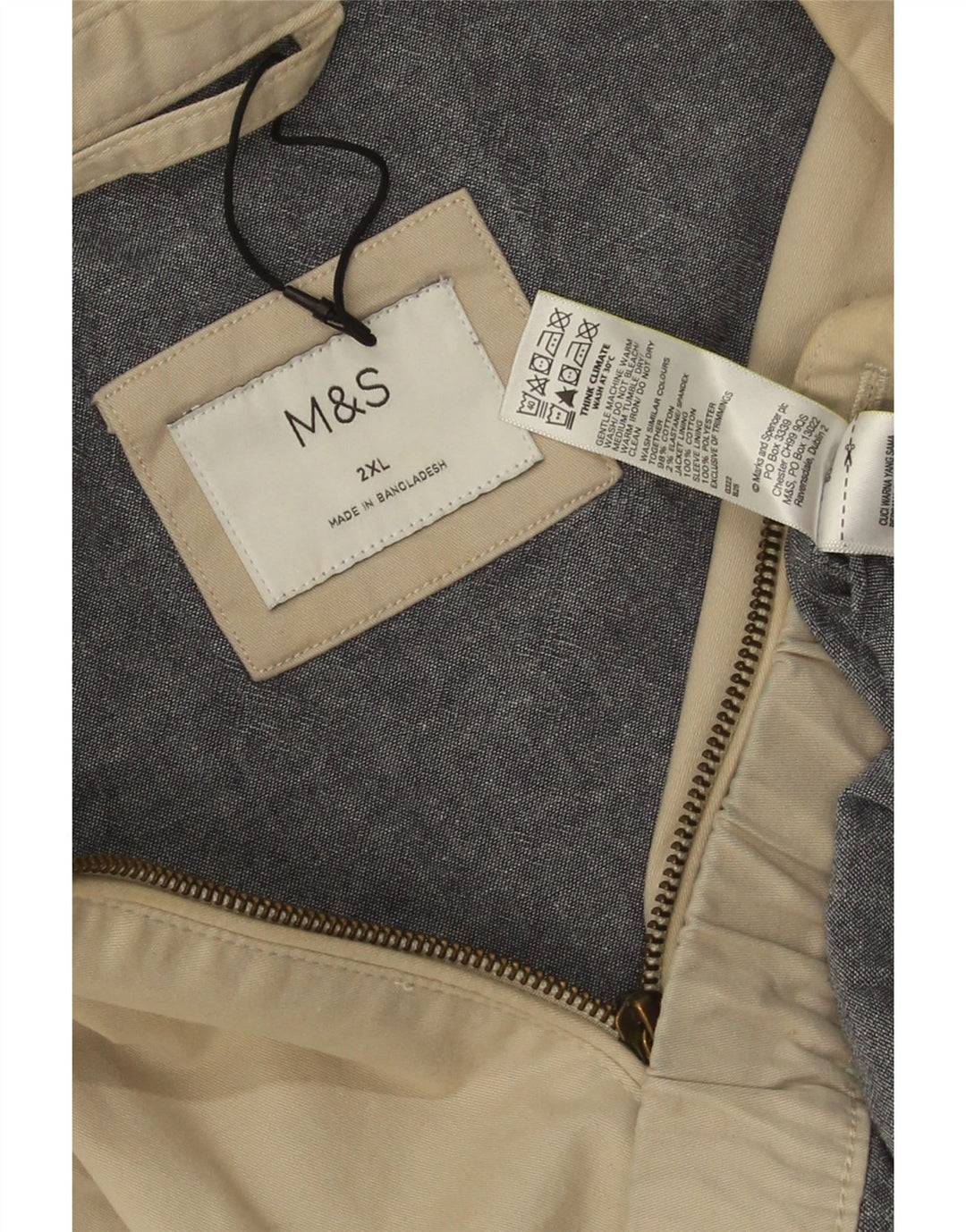 Marks & Spencer muška bomber jakna UK 44 2XL bež pamuk