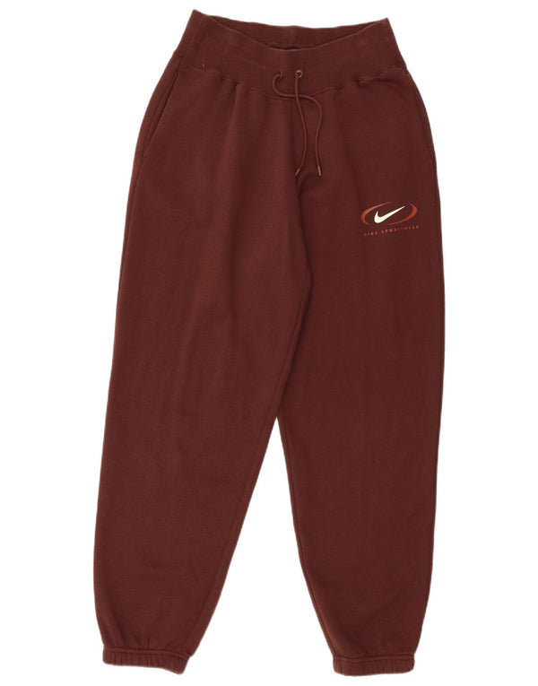 Nike Ženska trenirka Hlače Joggers UK 10 Small Brown Cotton