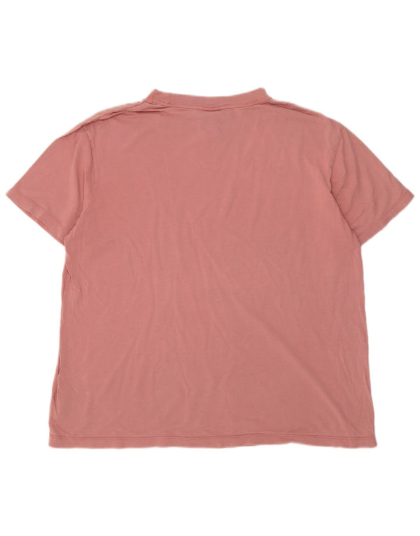Nike Mens T-Shirt Top Medium Pink Cotton