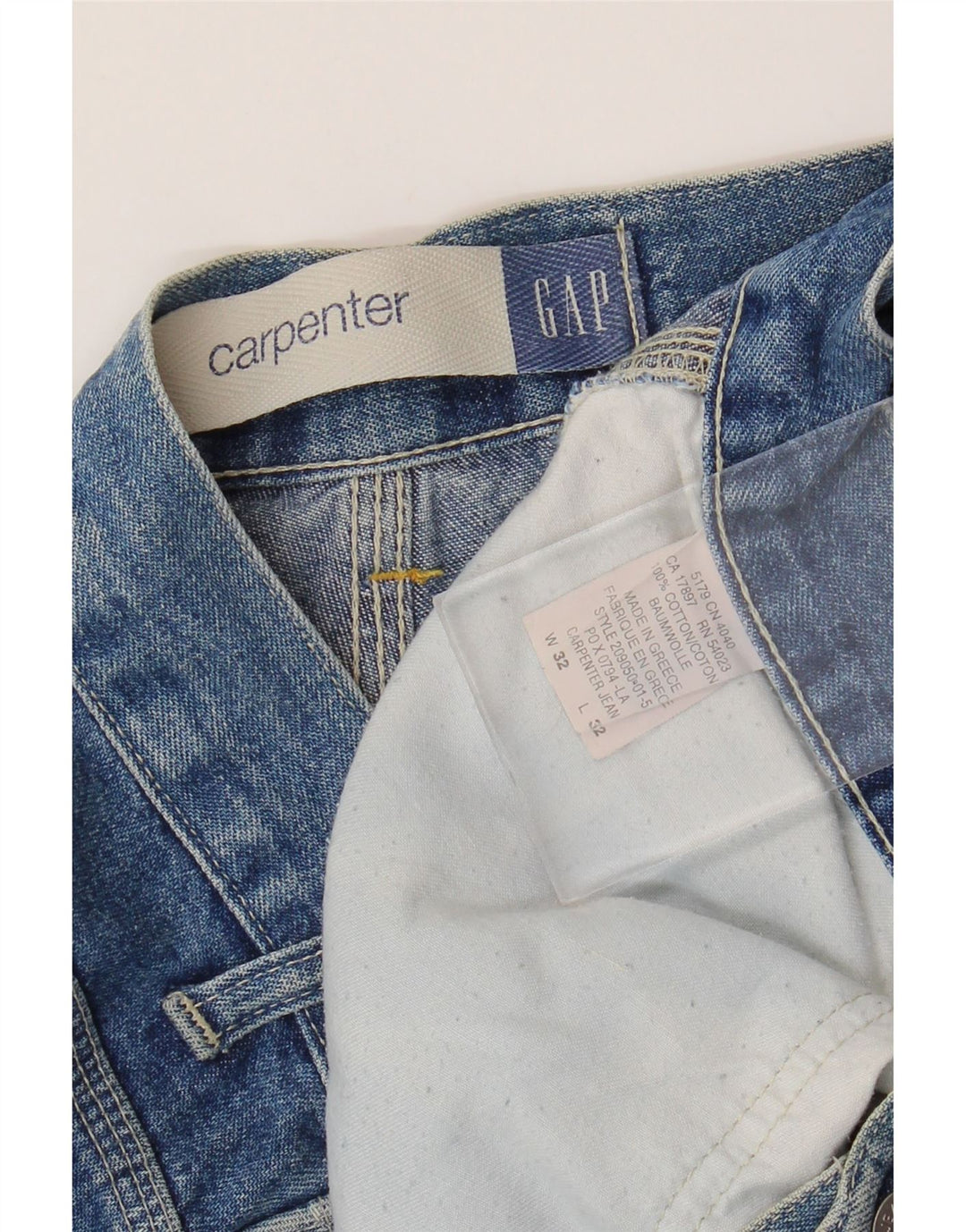 Gap muške Carpenter Cargo ravne traperice W32 L32 plavi pamuk