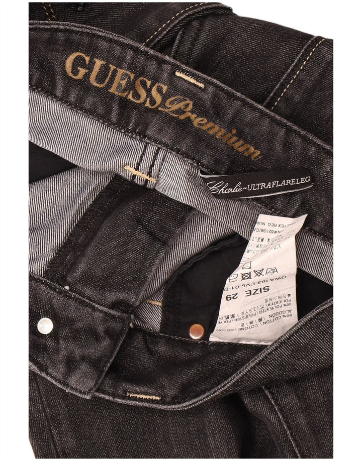 Ženske lepršave traperice Guess W29 L32 crni pamuk