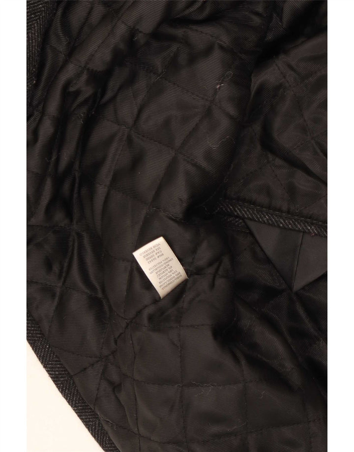 Calvin Klein muški graškasti kaput UK 40 Large Grey Riblja kost vuna