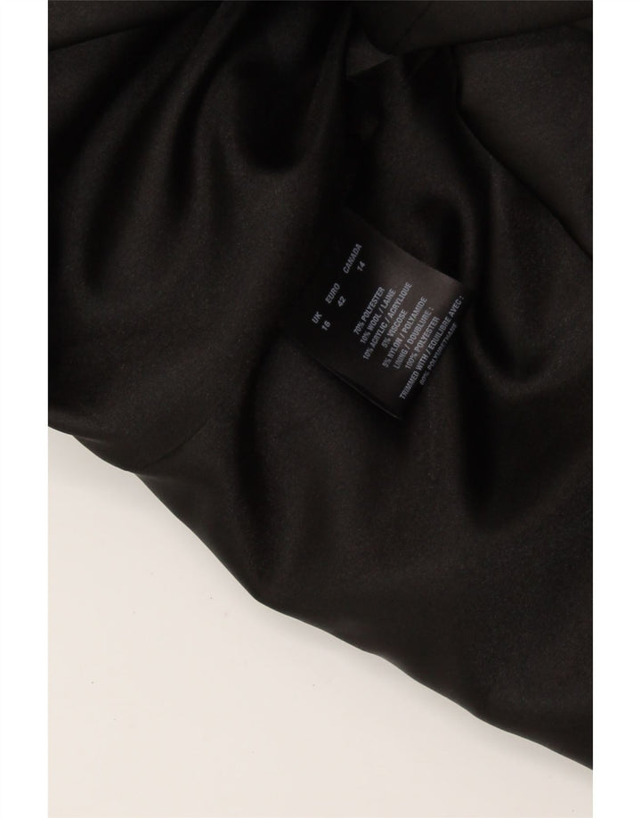 WINDSMOOR Womens Overcoat UK 16 Large Black Flecked Polyester Vintage Windsmoor and Second-Hand Windsmoor from Messina Hembry 