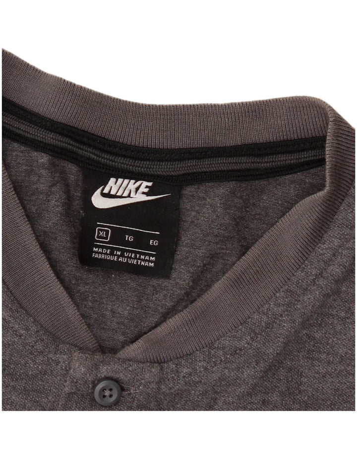 NIKE Mens Inter Milan T-Shirt Top XL Grey Cotton