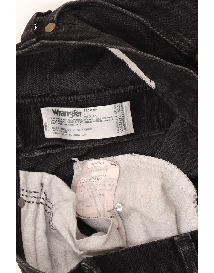 Wrangler Mens Straight Jeans W29 L30 Black Cotton