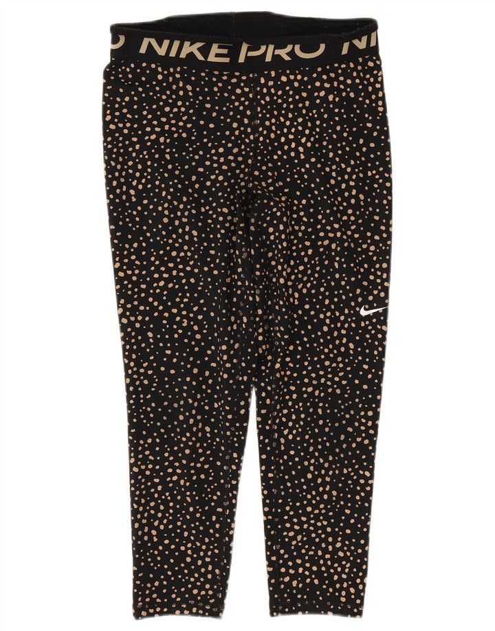 NIKE ženske Graphic Capri tajice UK 12 srednje crne točkice od poliestera