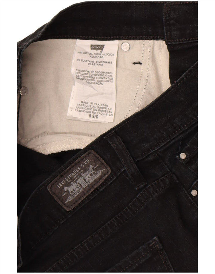 Levi's ženske 512 traperice za mršavljenje US 8 srednje W27 L28 crni pamuk