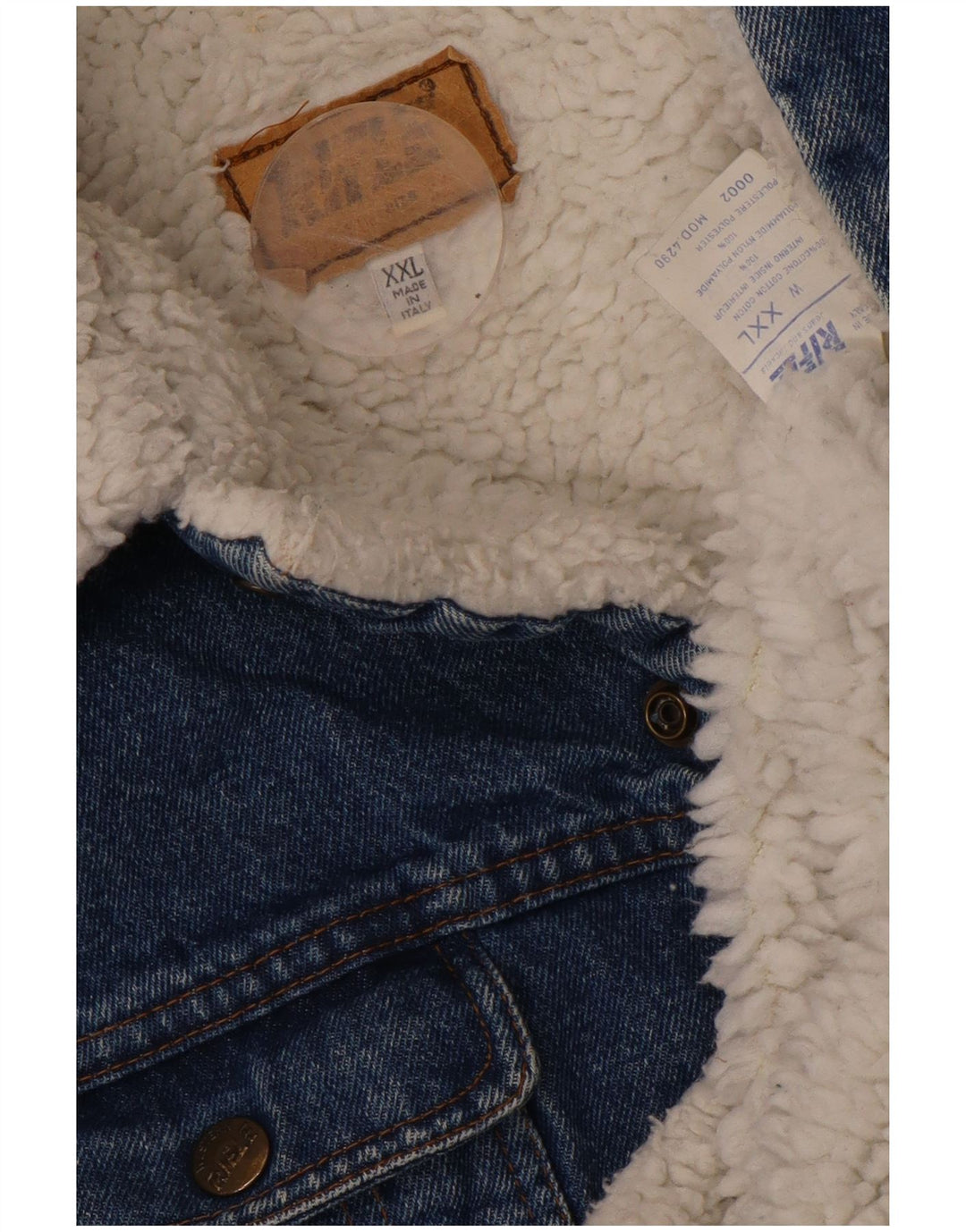 RIFLE muška Sherpa traper jakna UK 44 2XL plavi pamuk