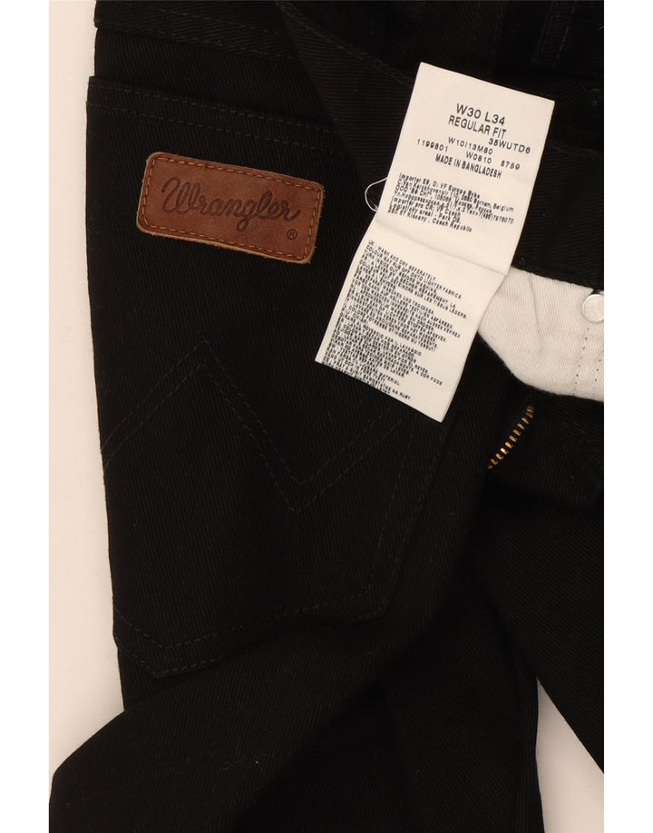Wrangler muške ravne traperice W30 L31 crni pamuk