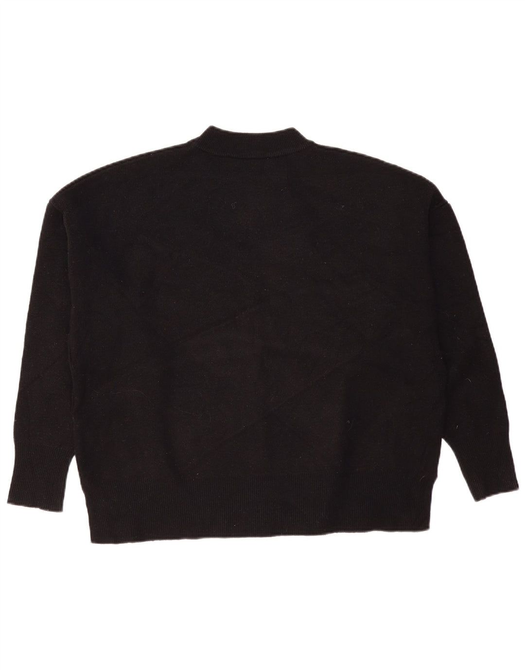 Zara ženski veliki džemper s kornjačičastim ovratnikom UK 10 Mala crna viskoza