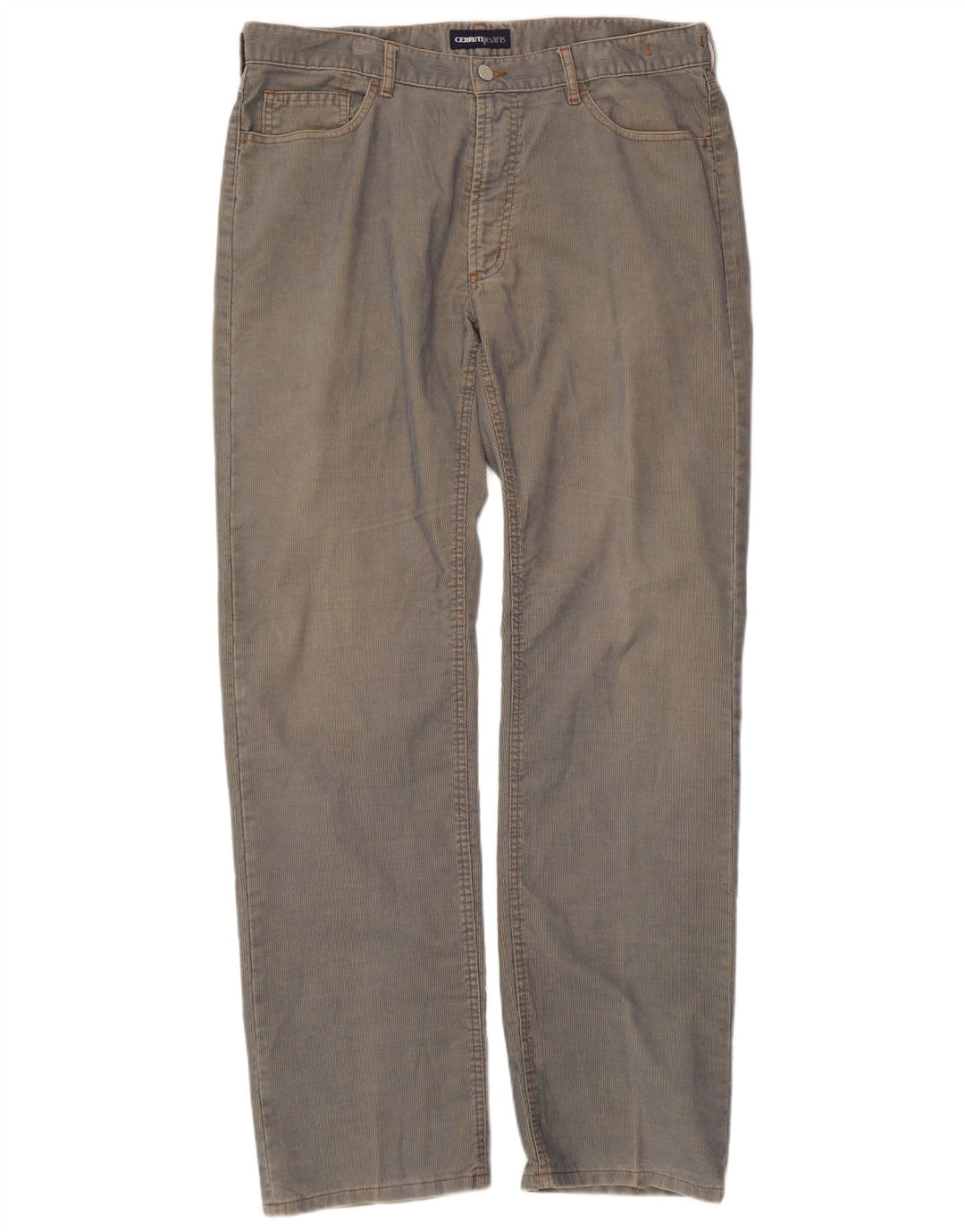 Cerruti muške ravne hlače od samta W38 L34 plavi poliester