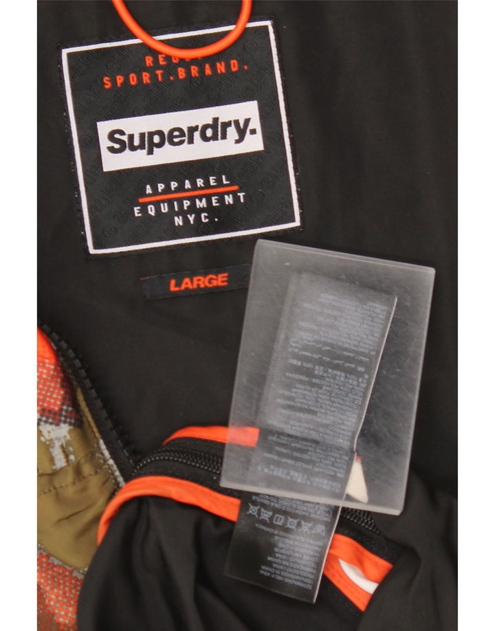 SUPERDRY muška kišna jakna s kapuljačom UK 40 velika crna točkasta