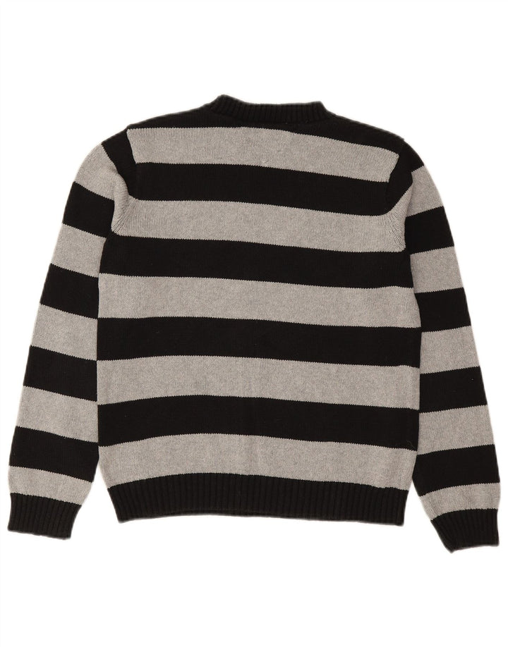 TOMMY HILFIGER Boys Crew Neck Jumper Sweater 12-13 Years Medium Black