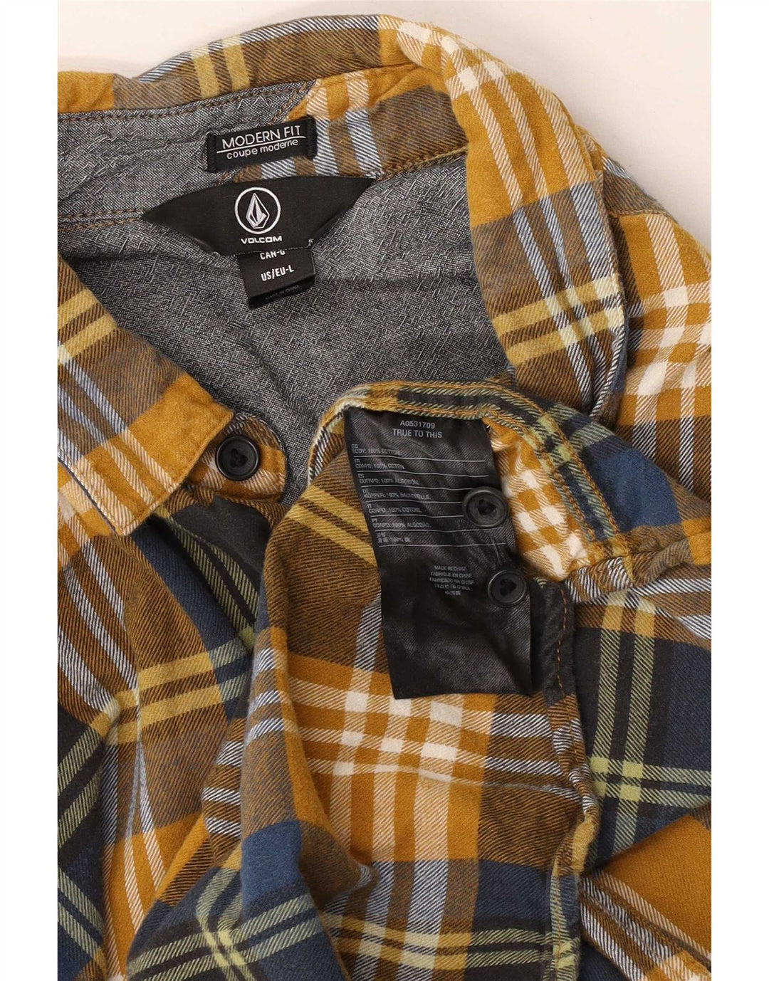 Volcom muška moderna flanelska košulja velikog šarenog kariranog pamuka