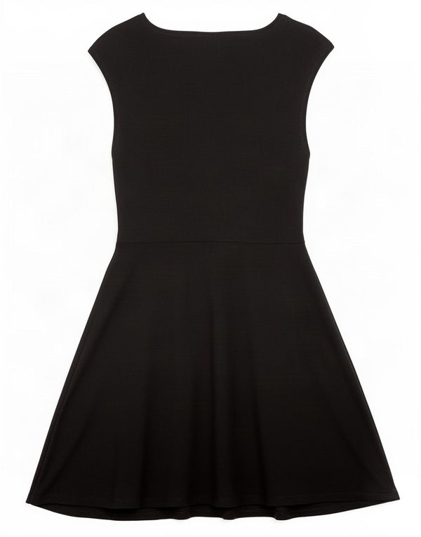 Topshop ženska haljina A-kroja bez rukava UK 12 Srednje crni pamuk