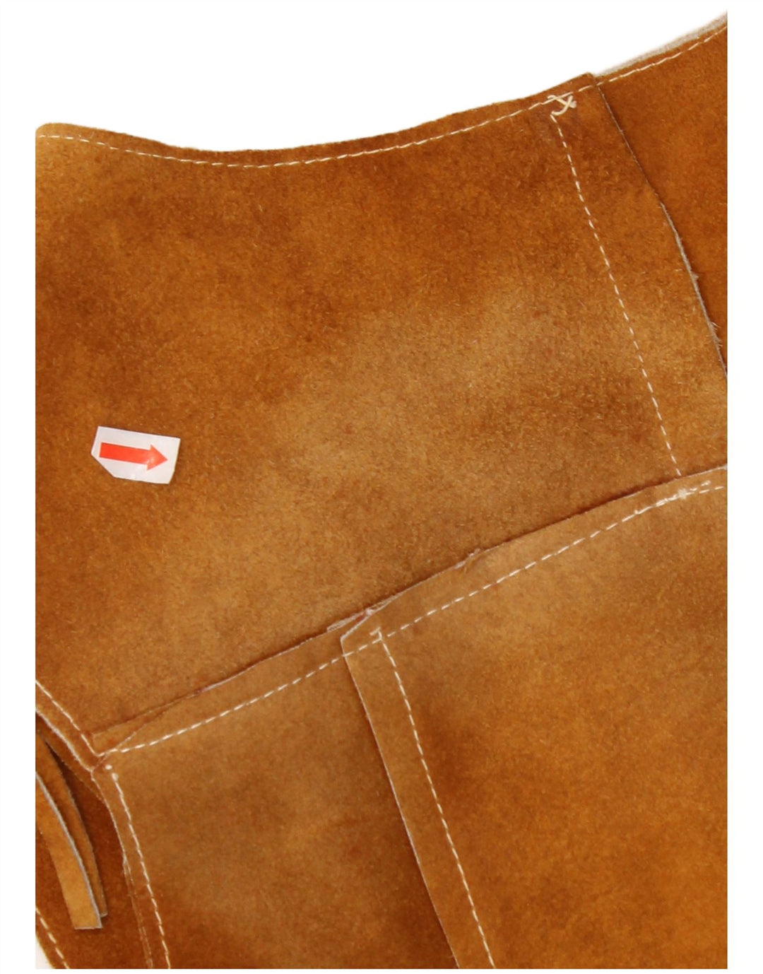 VINTAGE ženski prsluk od brušene kože UK 10 Small Brown