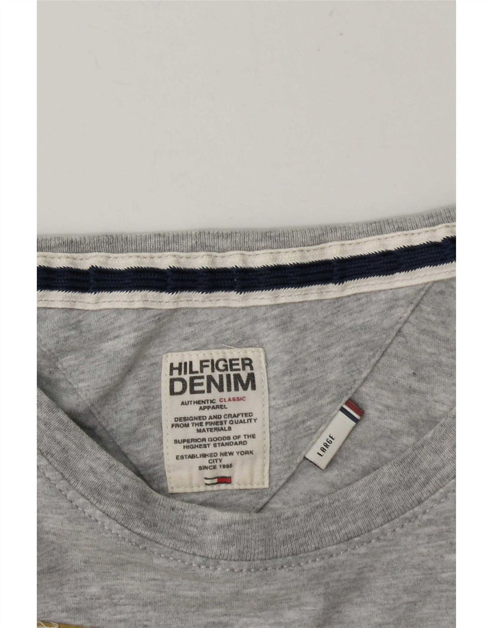 Velika siva muška majica s grafičkim motivima Tommy Hilfiger