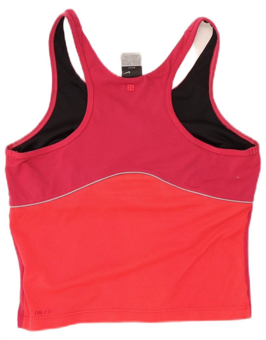NIKE Ženska Dri Fit Crop Vest Top UK 16/18 XL Pink Colourblock