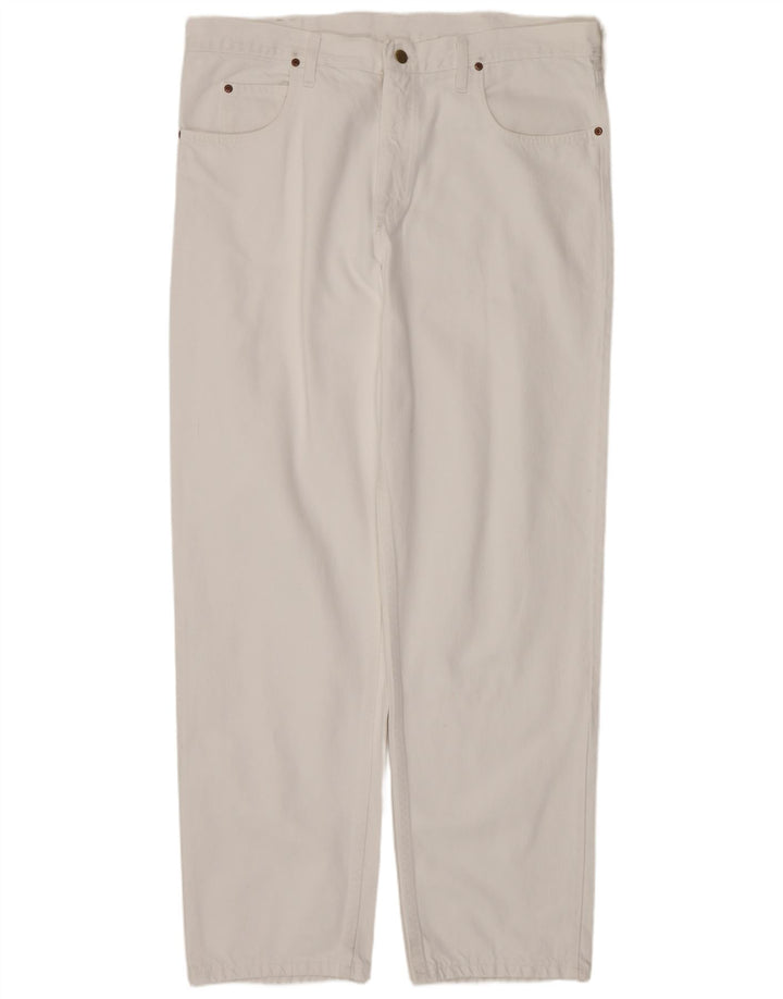 LEE Mens Kansas Straight Jeans W40 L34 Bijeli pamuk