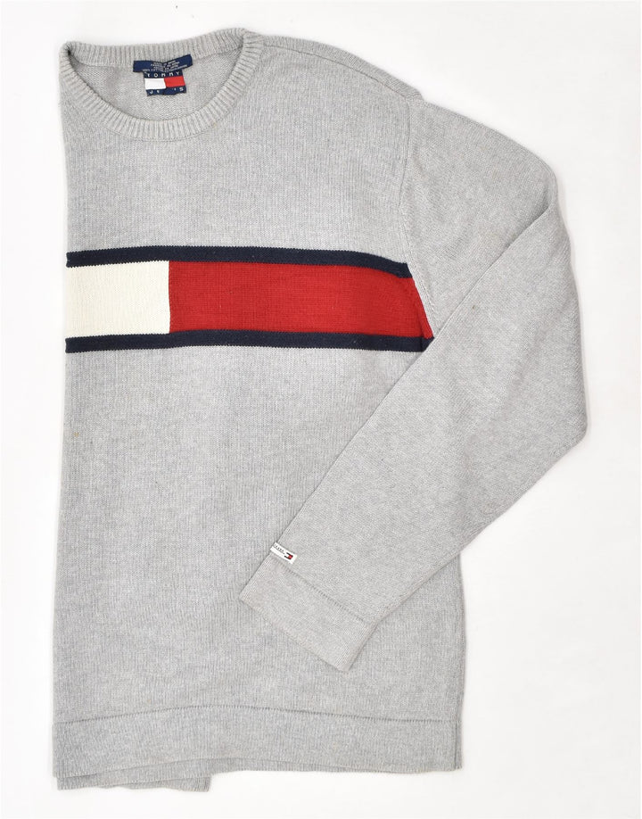 TOMMY HILFIGER Veliki sivi pamuk muške majice s motivima