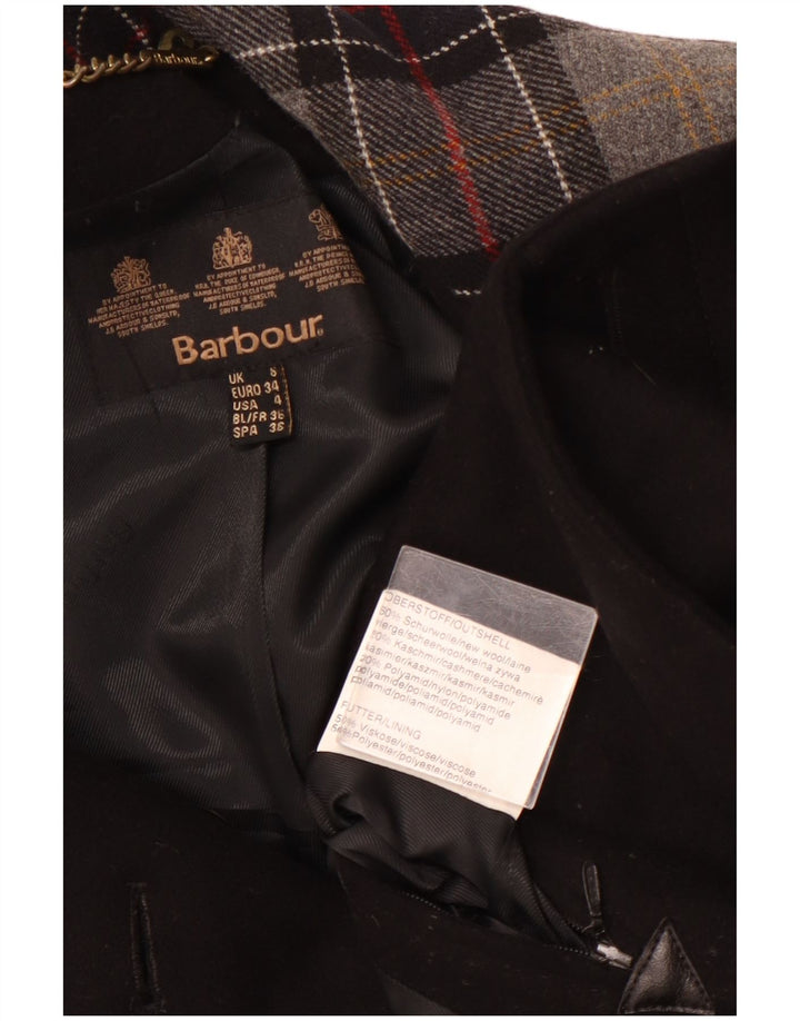 Barbour ženski trenč kaput UK 8 mali crni vuneni
