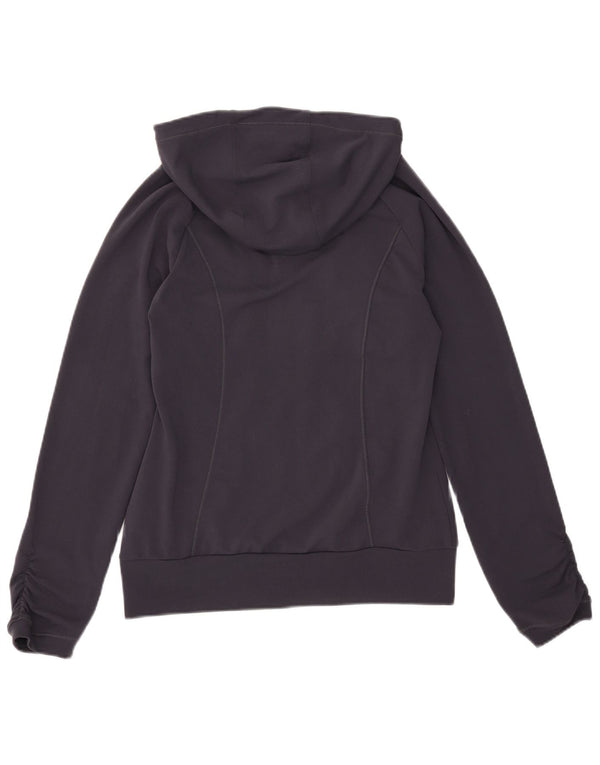 Adidas ženski džemper s kapuljačom s patentnim zatvaračem UK 12 Medium tamnoplavi poliester