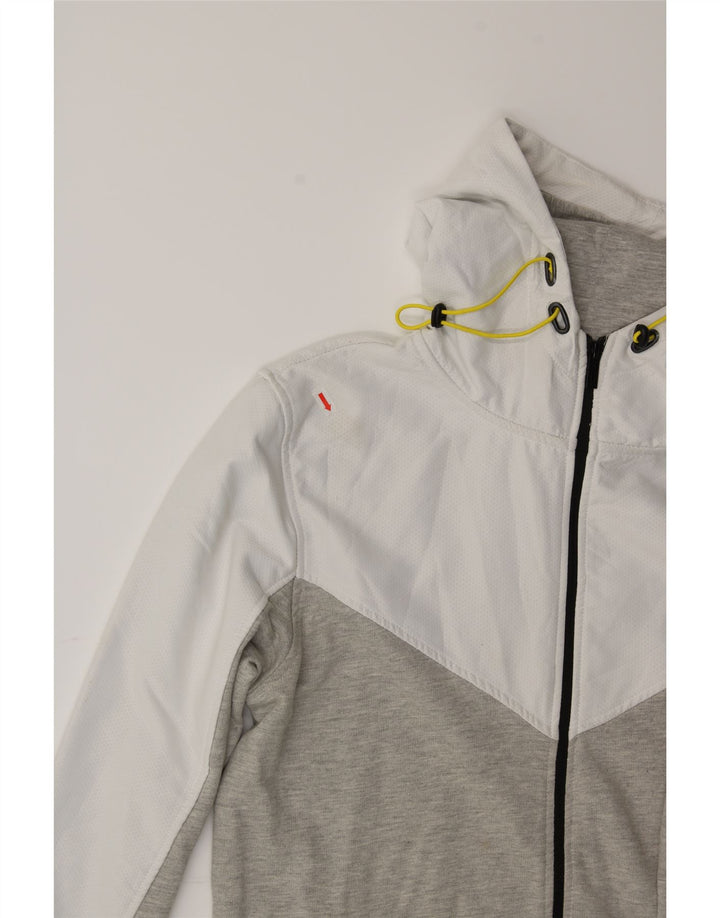 CHARRO Mens Zip Hoodie Sweater Medium Grey Colourblock Acrylic Vintage Charro and Second-Hand Charro from Messina Hembry 