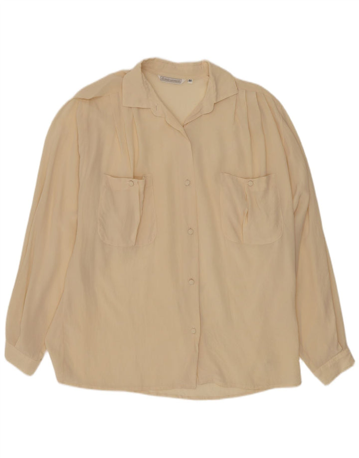 Vintage ženska košulja bluza IT 44 srednje bijele svile