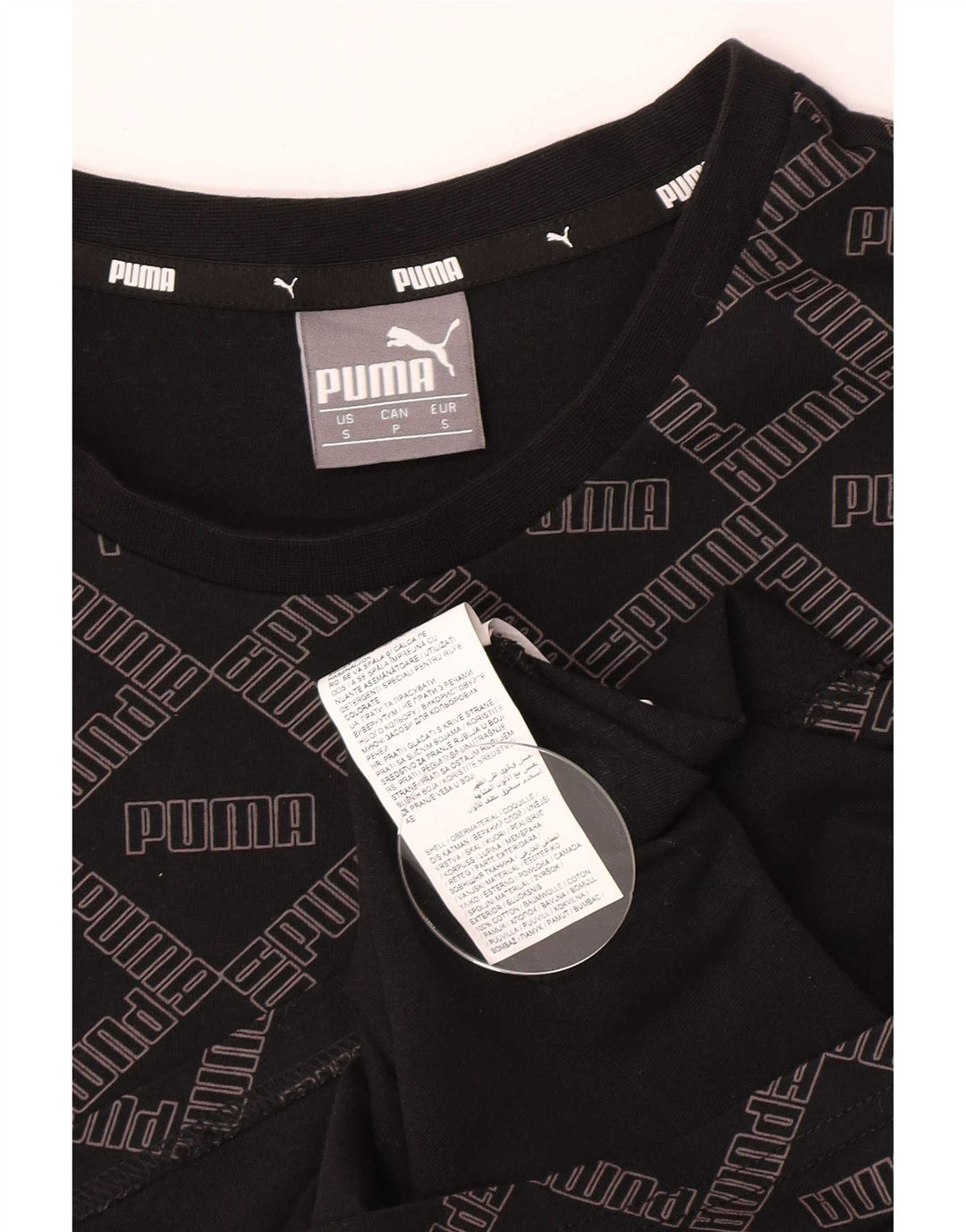 Puma muška majica kratkih rukava s grafičkim motivima, mali crni pamuk