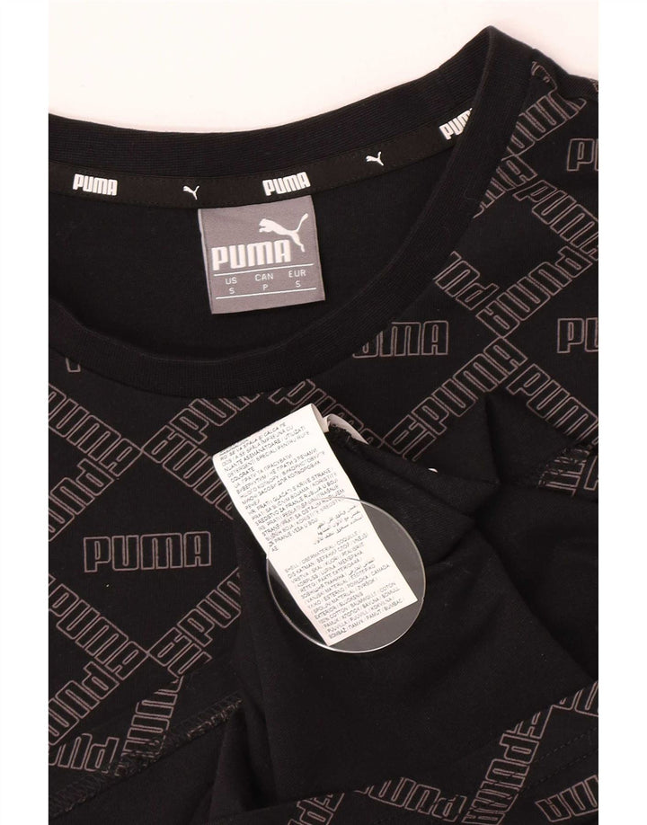 Puma muška majica kratkih rukava s grafičkim motivima, mali crni pamuk