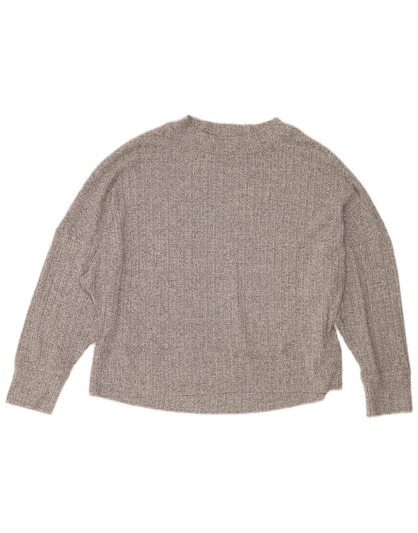 Marks & Spencer ženski džemper s okruglim izrezom UK 10 Small Grey Flected