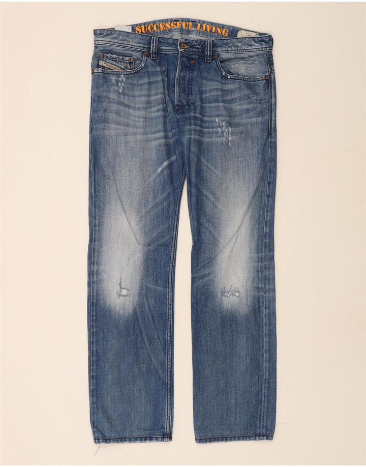 DIESEL Muške Safado Regular Slim Straight Traperice W33 L31 Plavi pamuk