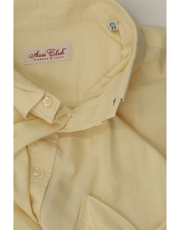 VINTAGE Mens Shirt Size 17 1/2 44 XL Yellow Vintage Vintage and Second-Hand Vintage from Messina Hembry 