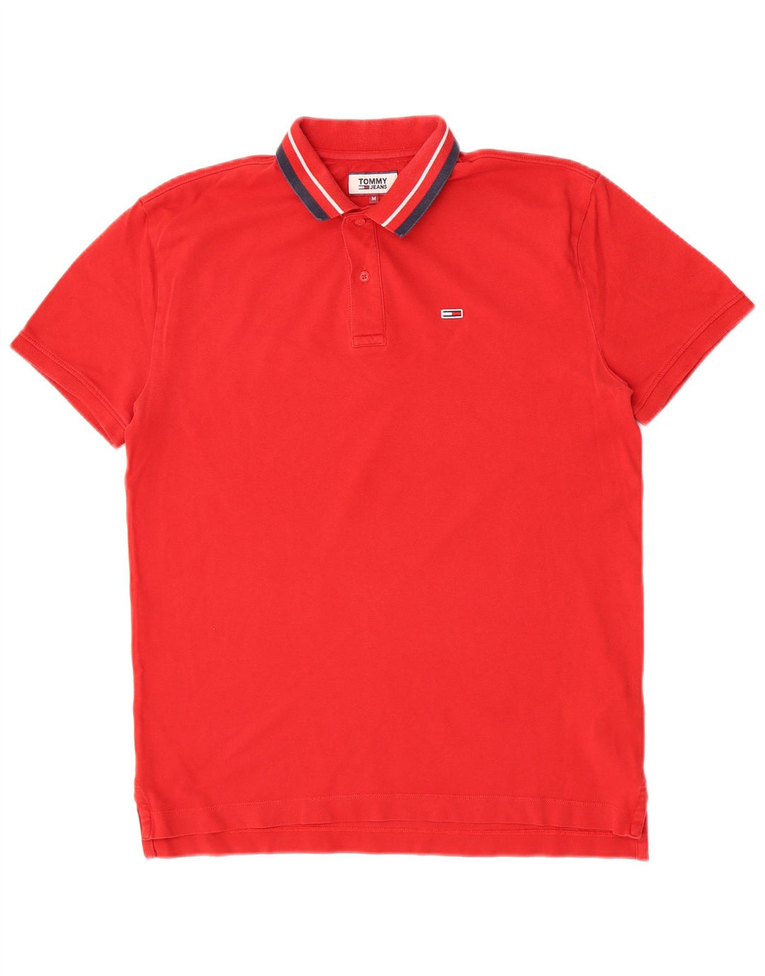 Tommy Hilfiger muška polo majica srednje crvene pruge, pamuk