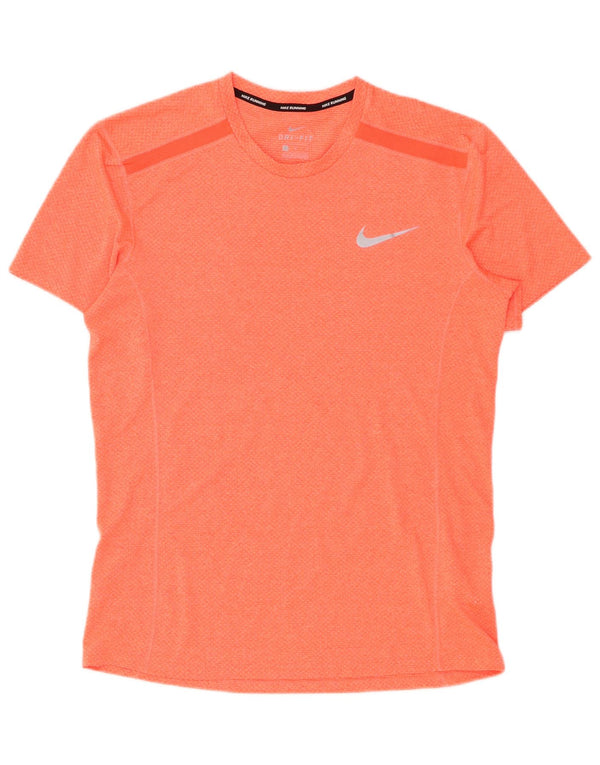 Nike Dri Fit T-Shirt Top Medium Orange Poliester