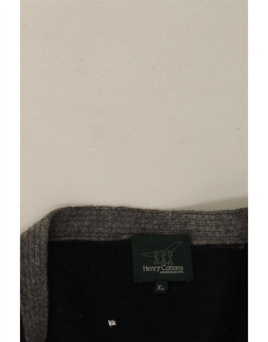 HENRY COTTONS Muški kardigan pulover XL tamnoplave boje